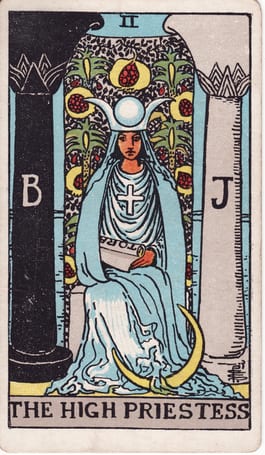The High Priestess, upright